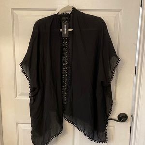 Black sheet wrap with armholes